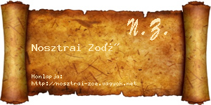 Nosztrai Zoé névjegykártya